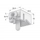 LEVERLOCK CURTAIN RAIL BRACKET / WHITE